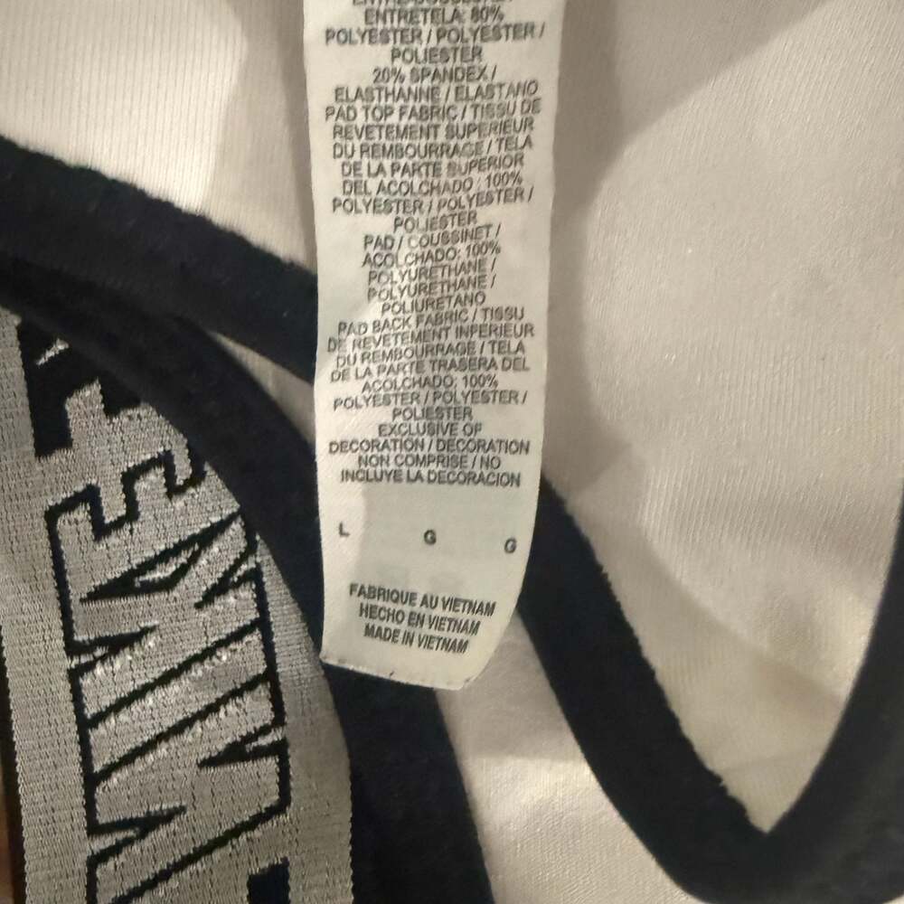Nike Dri-Fit Logo Sports Bra – Black/White/Gray – Size L - Picture 5 of 6